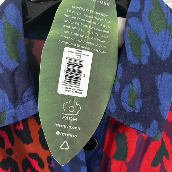 FARM Rio Pink & Orange Leopard-Print Long-Sleeve Shirt Dress - Picture 3 of 5